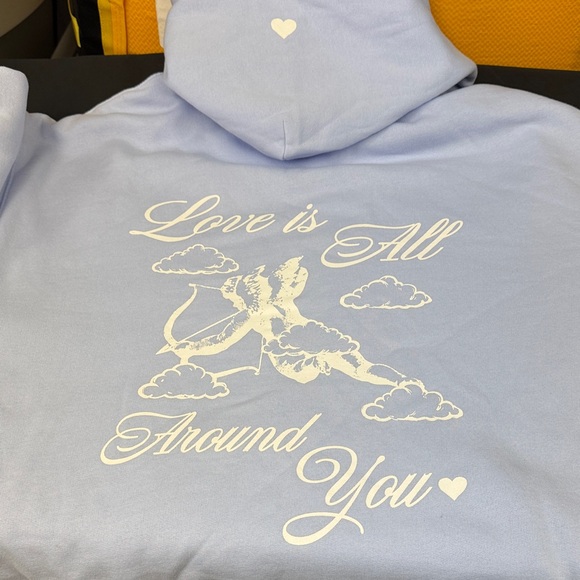 Wild Fable Light Blue Hoodie Sweater size xxl bauble blue Love Is All Around You - Picture 7 of 9